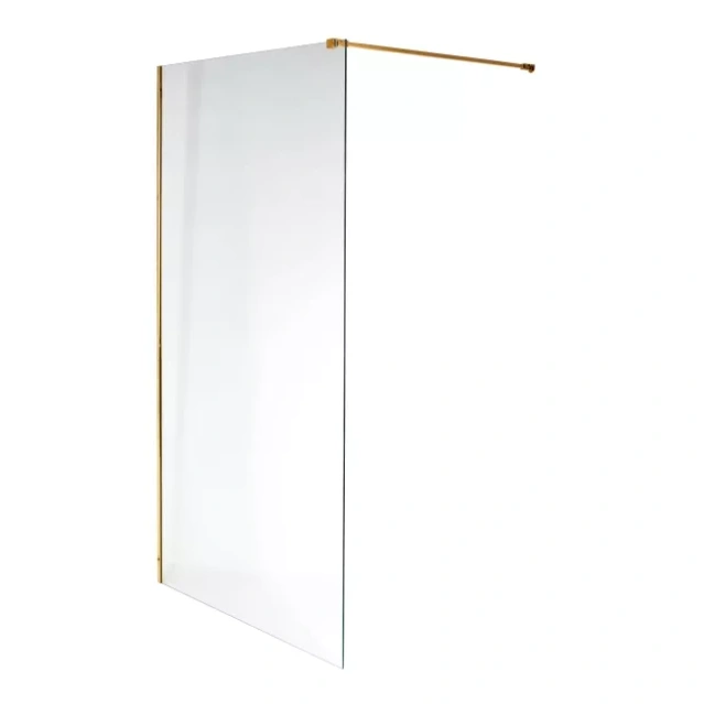 Kabina prysznicowa walk-in 100 x 100 cm złota